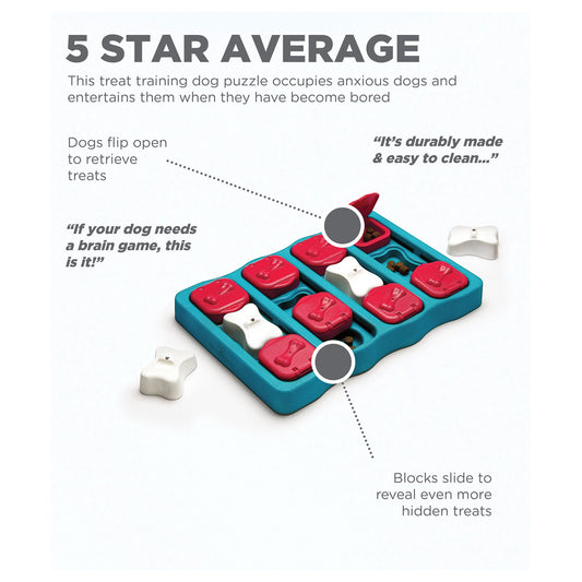 Nina Ottosson Outward Hound Dog Brick Interactive Treat Puzzle Toy