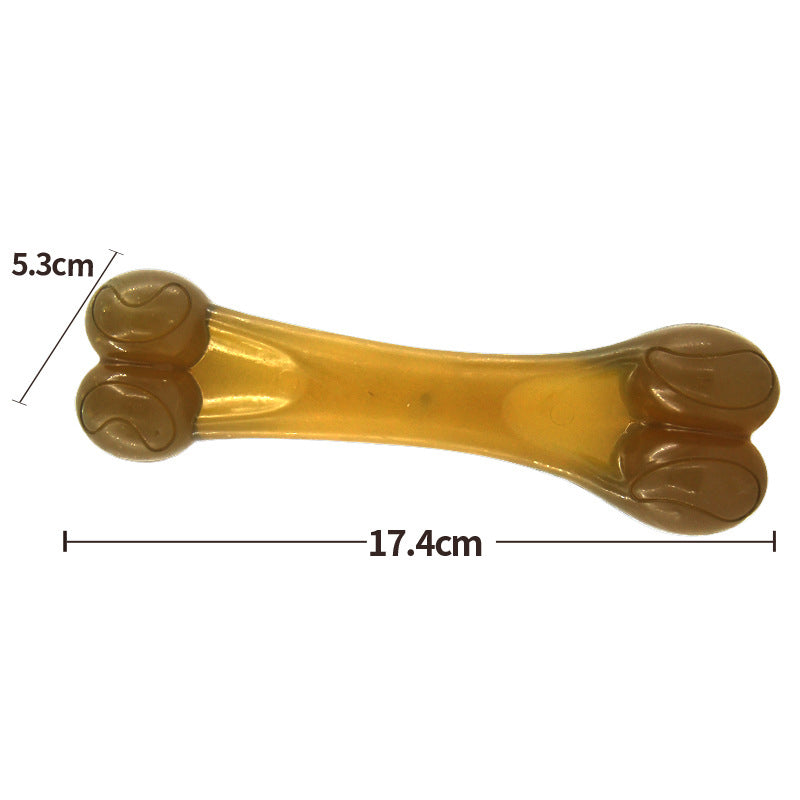 Dog Toys PU Bite-Resistant Arched Bone Beef Flavor Bone Puppy Molars Medium And Large Dog Chewing Toys