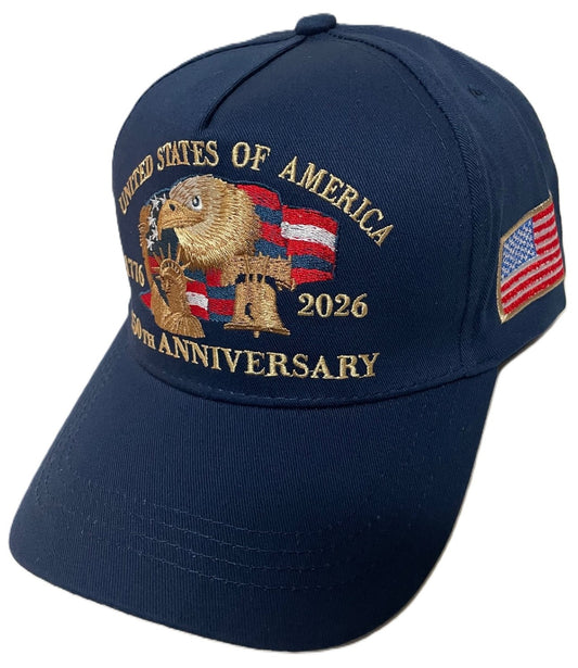 Patriotic 250th Anniversary USA Baseball Cap – Adjustable Vintage Design 1