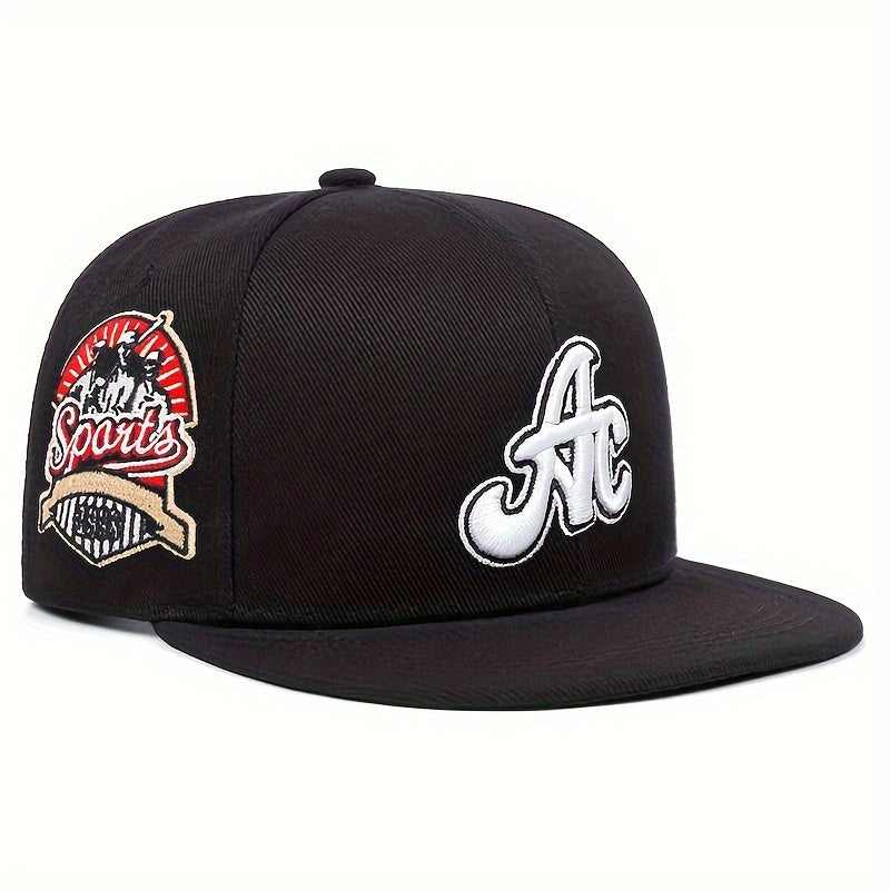 Lightweight Acrylic Embroidered Baseball Cap with Flat Brim