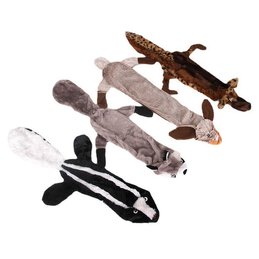 Pet dog plush, bite resistant, grinding teeth, making noise, dog toys, cleaning teeth, smell-absorbing animal shapes, pet toys
