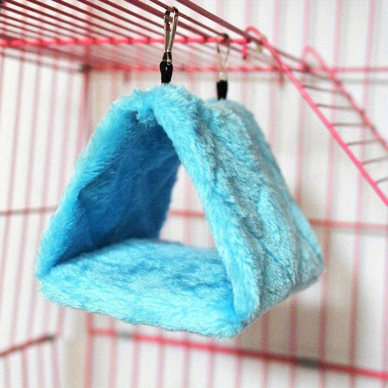 Cozy Plush Bird Nest Hammock for Parrots and Small Birds