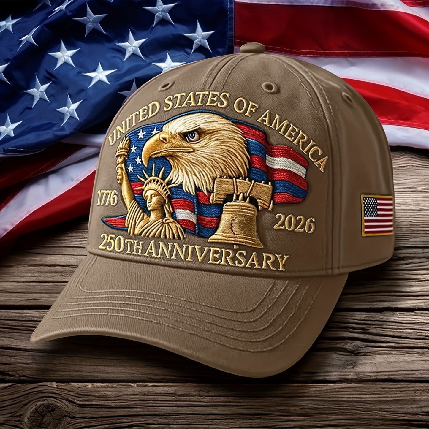 Patriotic 250th Anniversary USA Baseball Cap – Adjustable Vintage Design