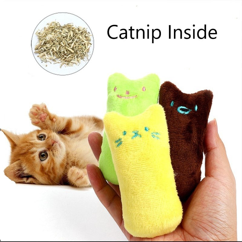 Teeth Grinding Catnip Toys Funny Interactive Plush Cat Toy Pet Kitten Chewing Vocal Toy Claws Thumb Bite Cat mint For Cats hot