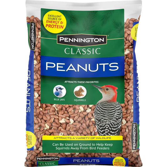 (2 Pack)  Shelled Peanuts Wildlife and Wild Bird Food, 5 Lb. Bag, 1 Pack, Dry