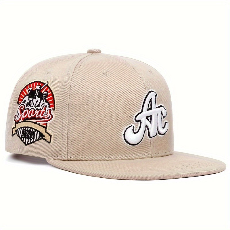 Lightweight Acrylic Embroidered Baseball Cap with Flat Brim