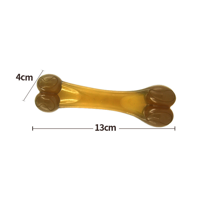 Dog Toys PU Bite-Resistant Arched Bone Beef Flavor Bone Puppy Molars Medium And Large Dog Chewing Toys