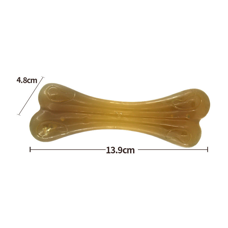 Dog Toys PU Bite-Resistant Arched Bone Beef Flavor Bone Puppy Molars Medium And Large Dog Chewing Toys
