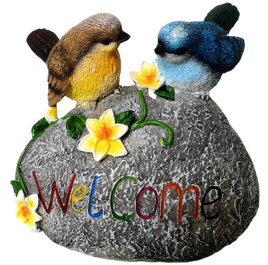 Garden simulation bird with pastoral resin ornaments