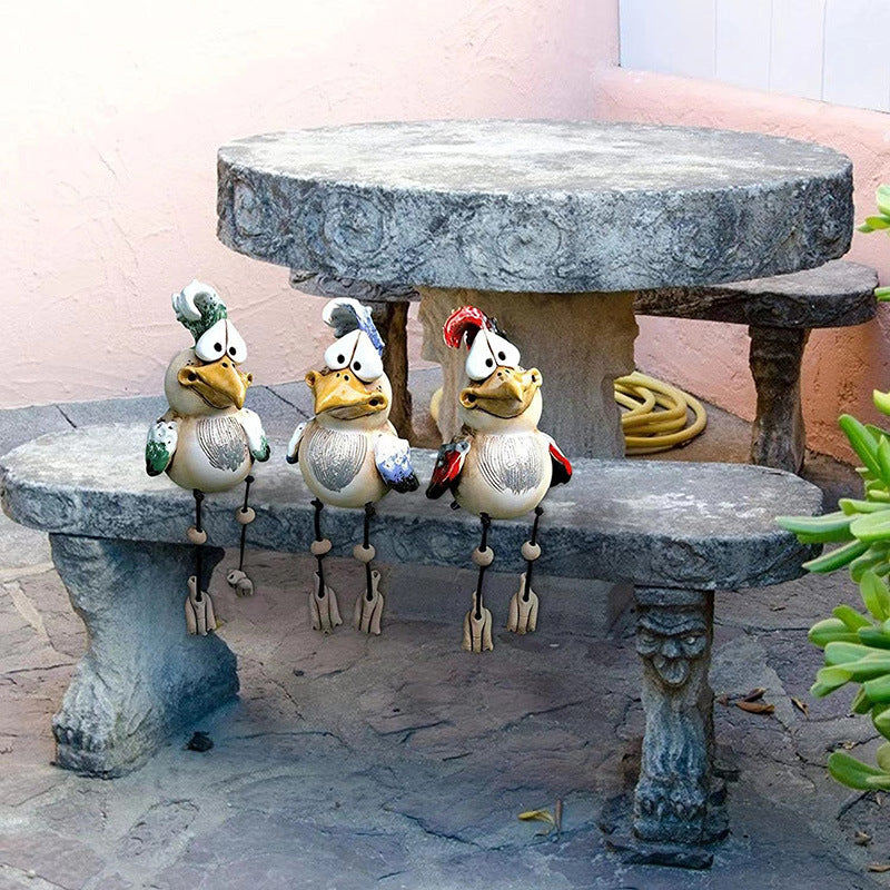 New Cute Bird Sparrow Garden Animal Statue Decorative Resin Craft Ornament