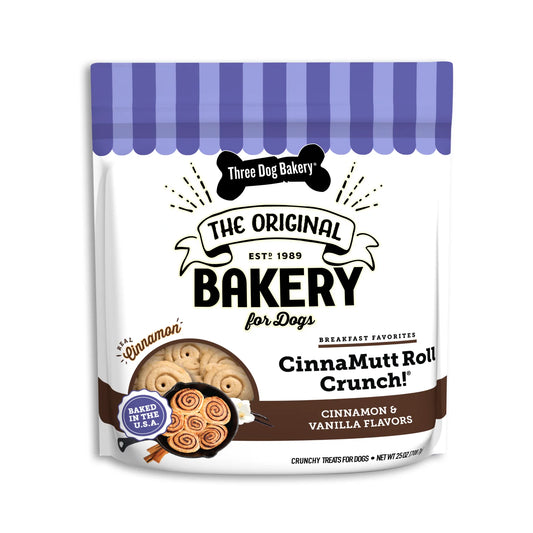 Cinnamutt Roll Crunch, Cinnamon Roll Flavored Crunchy Dog Treat, 25Oz