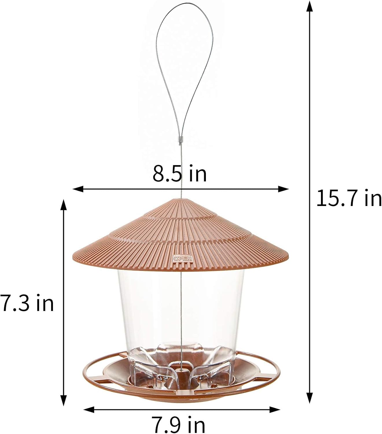 Hanizi Heavy-Duty Outdoor Bird Feeder with Squirrel-Resistant Design