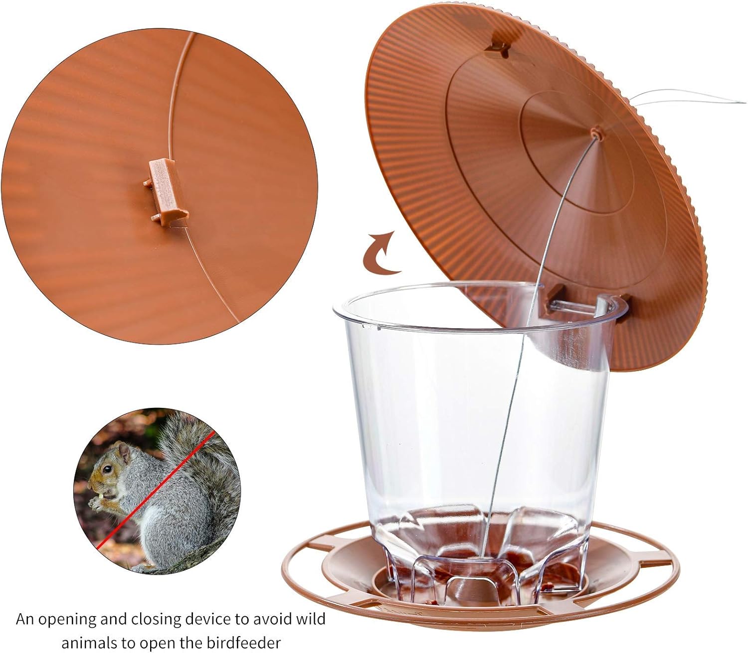 Hanizi Heavy-Duty Outdoor Bird Feeder with Squirrel-Resistant Design