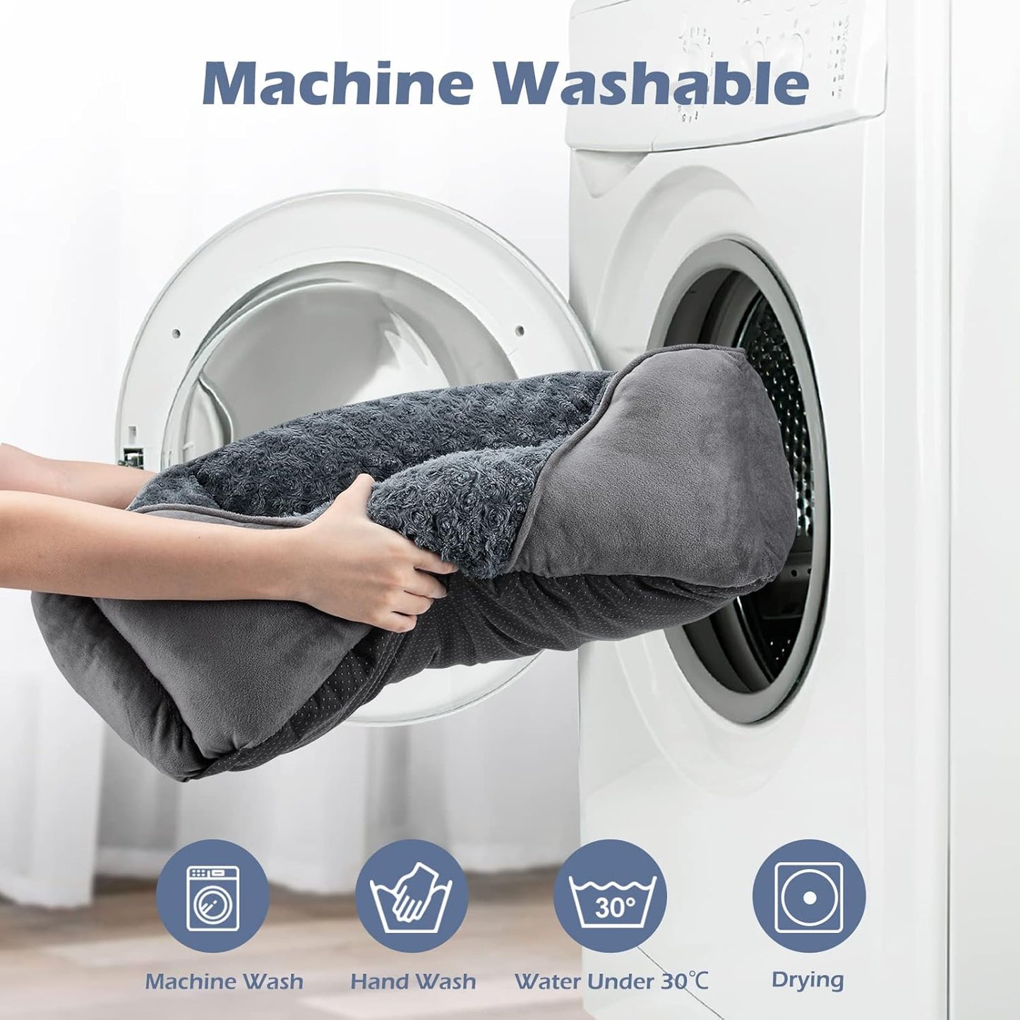 INVENHO Orthopedic Washable Rectangle Dog Bed for Small Dogs