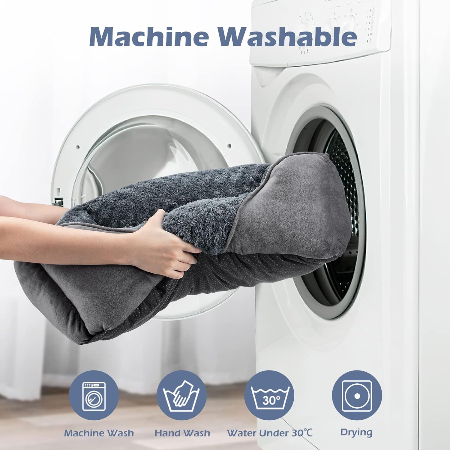 INVENHO Orthopedic Washable Rectangle Dog Bed for Small Dogs