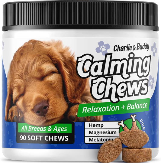 Charlie & Buddy Duck Calming Chews for Dogs with Melatonin