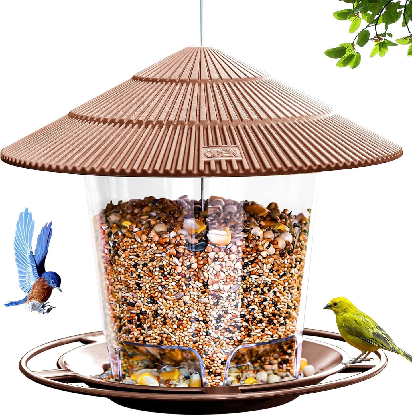 Hanizi Heavy-Duty Outdoor Bird Feeder with Squirrel-Resistant Design