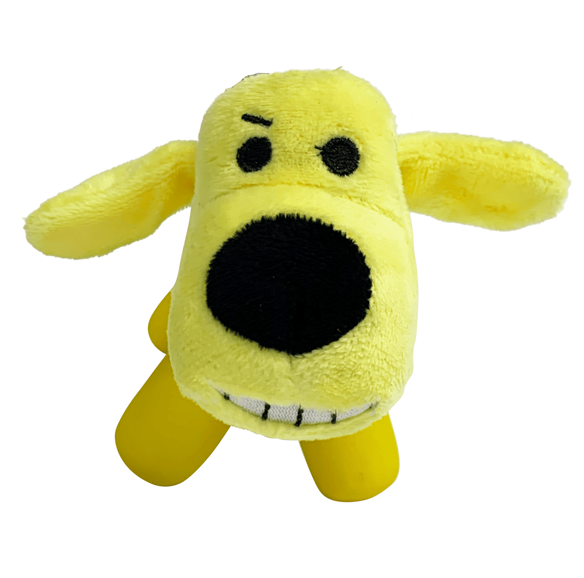 (2 Pack)  Smiling Dog Loofa Pals Latex Plush Dog Toy, Banana Shaped