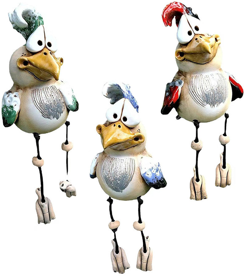 New Cute Bird Sparrow Garden Animal Statue Decorative Resin Craft Ornament