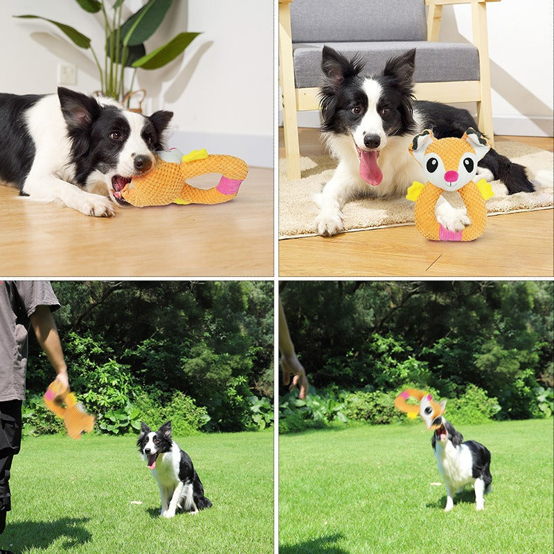 Dog toys make sounds and interact with ears to tease dogs relieve stress and resist biting