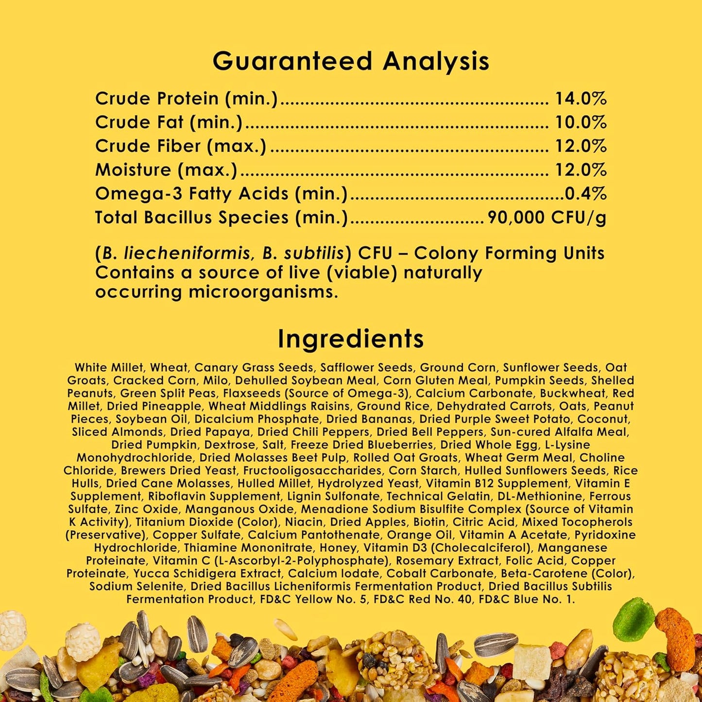 Kaytee Fiesta Conure Food Nutritious Fun Blend for Healthy Feathers