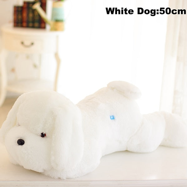 1pc 50cm Luminous Dog Plush Doll Colorful LED Glowing Dogs Children Toys For Girl