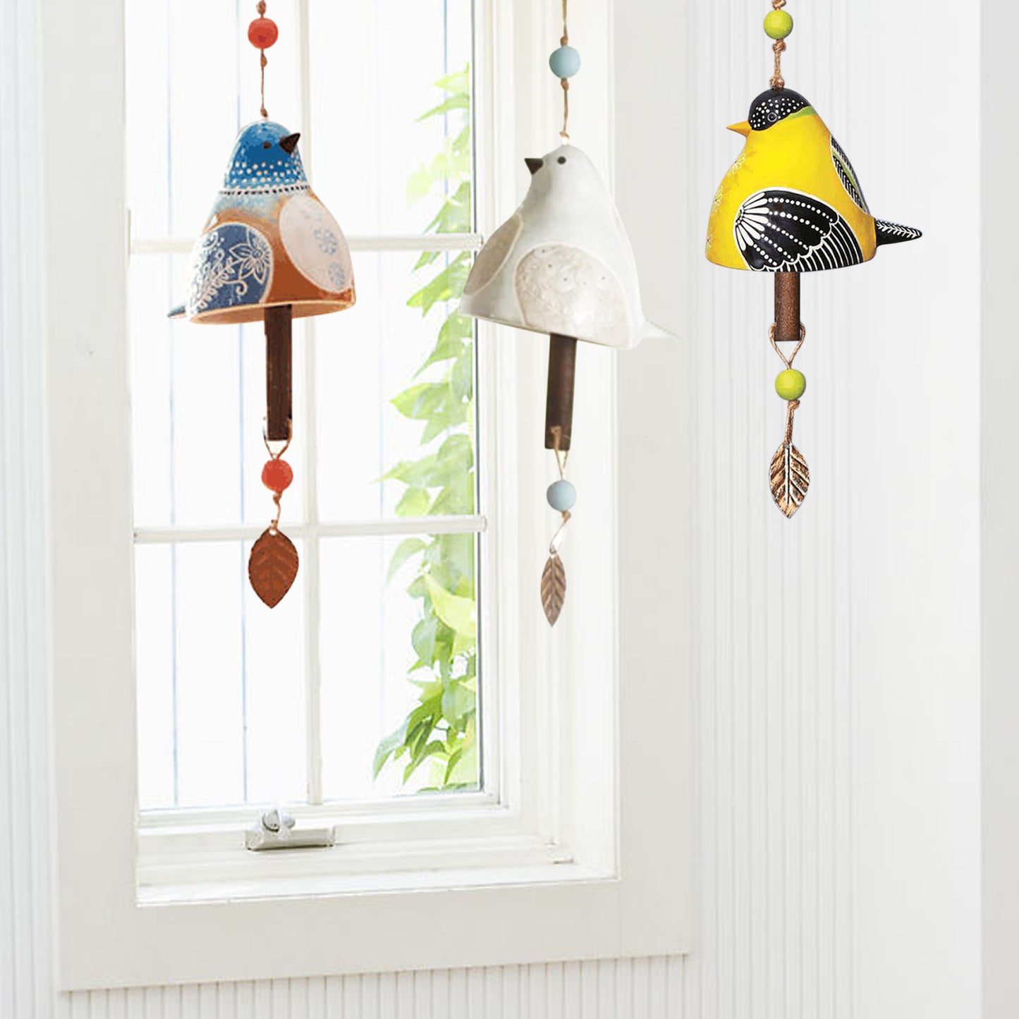 BIRD SONG BELL Resin Handicraft Wind Chime Pendant Garden Home Decoration