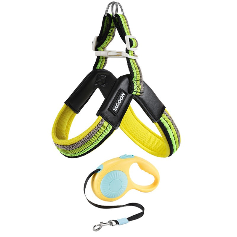 Dog leash chest strap vest style small and medium-sized dog
