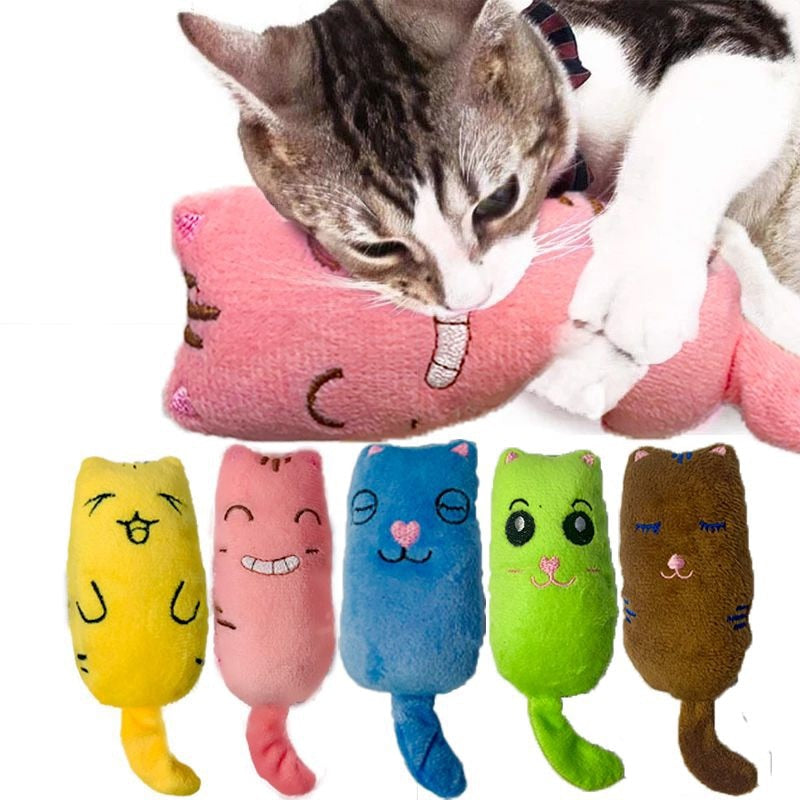 Teeth Grinding Catnip Toys Funny Interactive Plush Cat Toy Pet Kitten Chewing Vocal Toy Claws Thumb Bite Cat mint For Cats hot