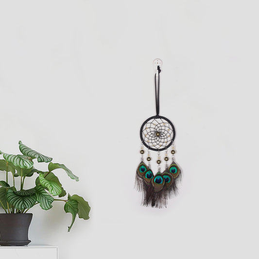 Peacock Feather Dream Catcher Charm Indian Creative Bird Spirit Retro Home Ornament Decoration