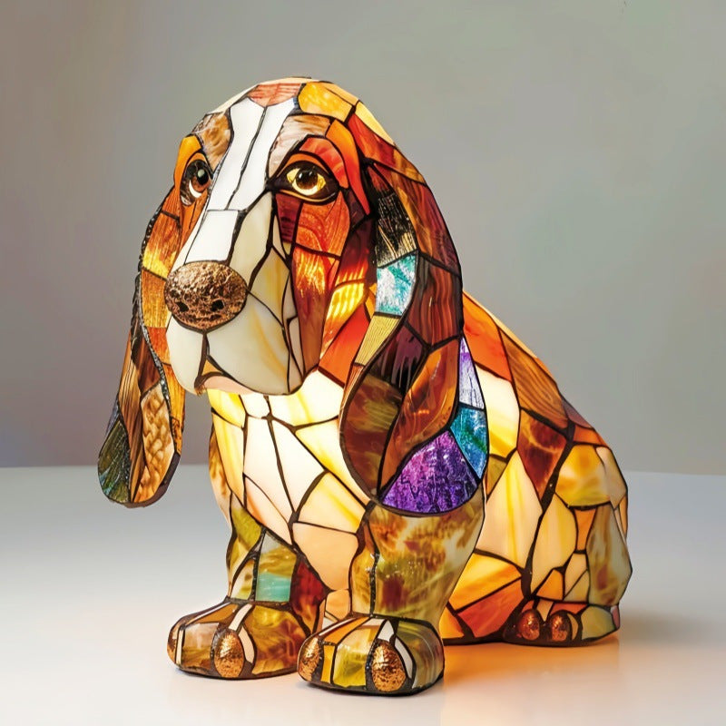 Animal resin LED night light, a cute bedside lamp for living rooms and bedrooms.