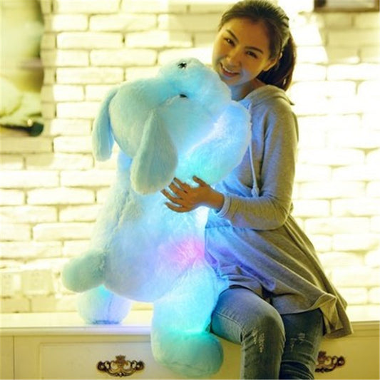 1pc 50cm Luminous Dog Plush Doll Colorful LED Glowing Dogs Children Toys For Girl