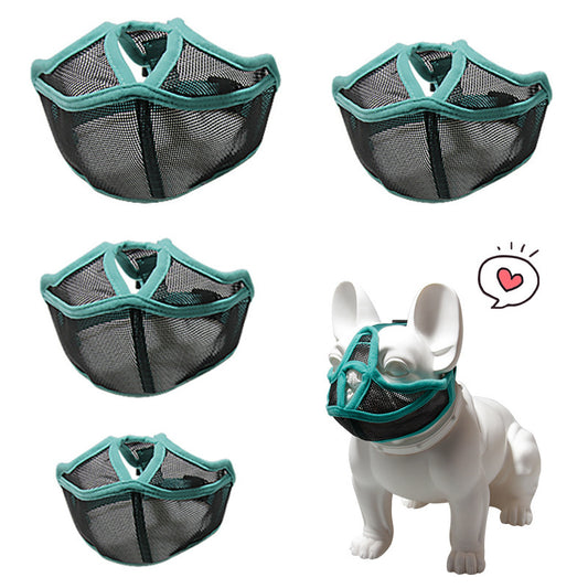 Short Snout Dog Muzzle Anti-Barking and Anti-Chewing, Breathable, Suitable for Bulldogs