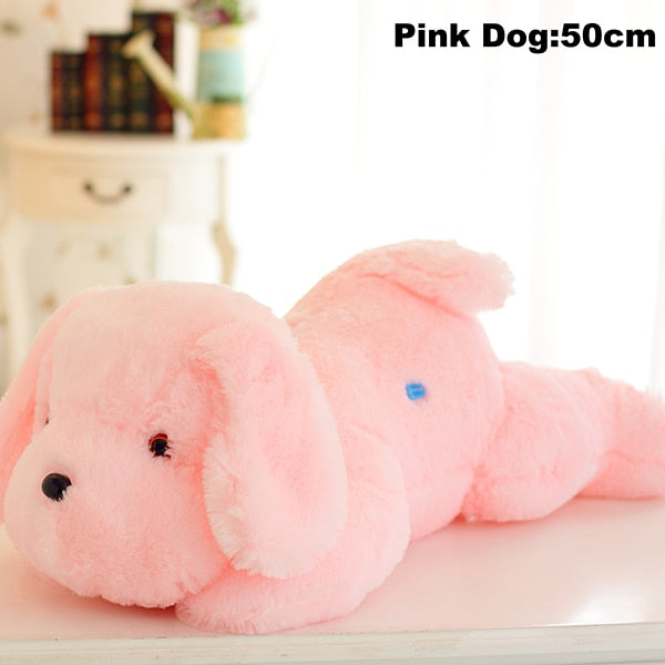 1pc 50cm Luminous Dog Plush Doll Colorful LED Glowing Dogs Children Toys For Girl