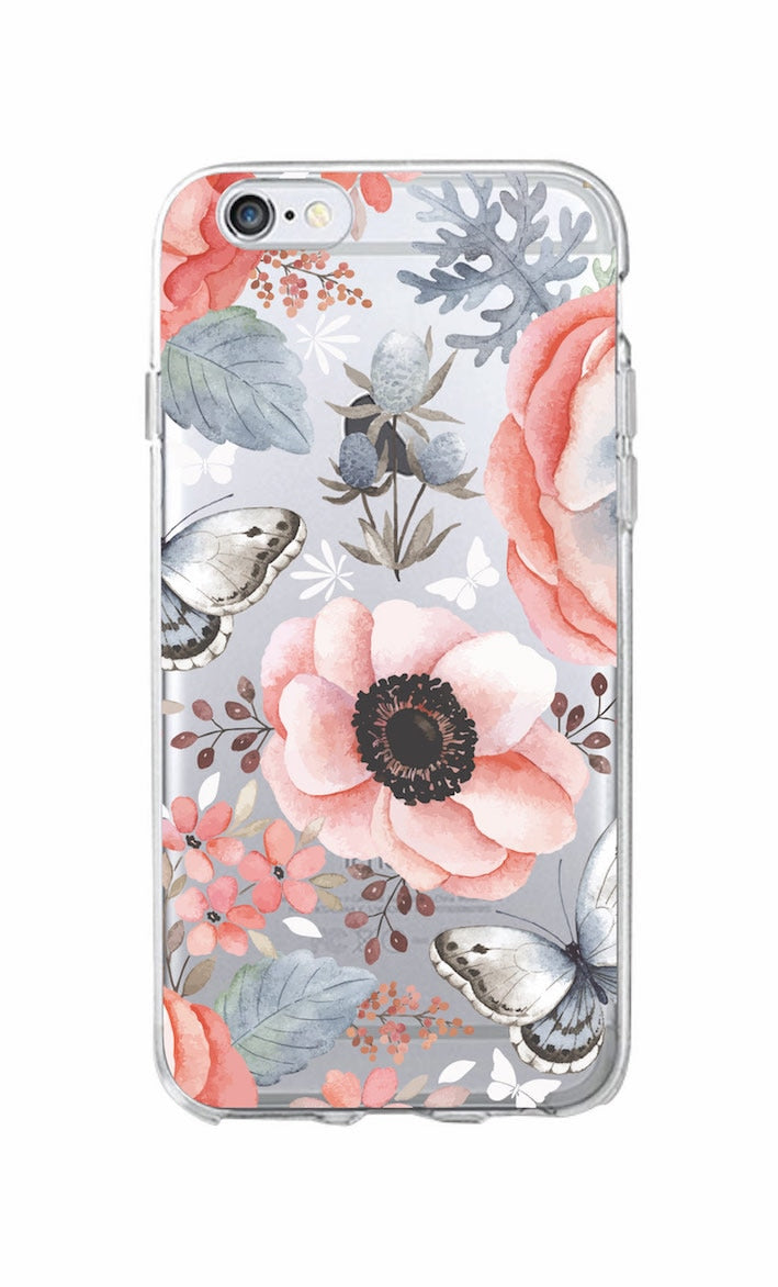 Cute Bird Butterfly Floral Flower Soft Clear Phone Case Fundas Coque Cover For iPhone 7 7Plus 6 6S 8 8PLUS X XS Max SAMSUNG
