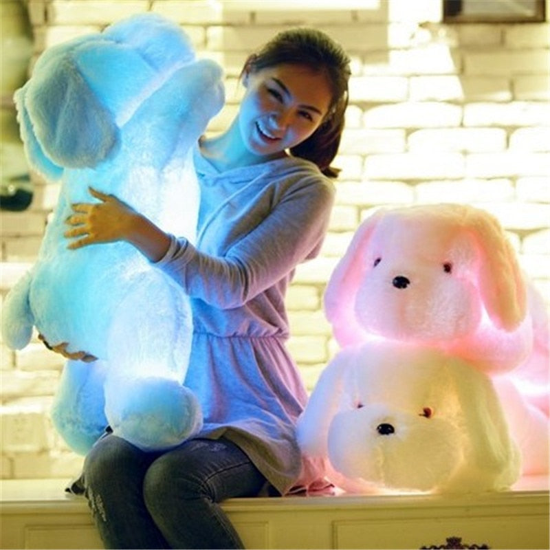 1pc 50cm Luminous Dog Plush Doll Colorful LED Glowing Dogs Children Toys For Girl