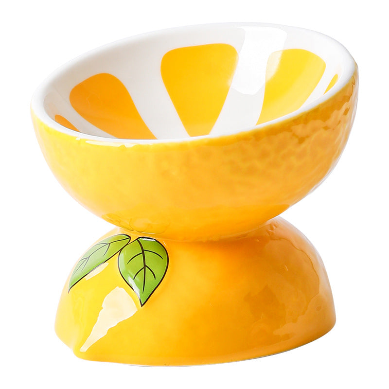 Cat Bowl Ceramic Cat Food Bowl Protects Cervical Vertebra Oblique Mouth Pet Products High Foot Bowl Cat Food Water Bowl