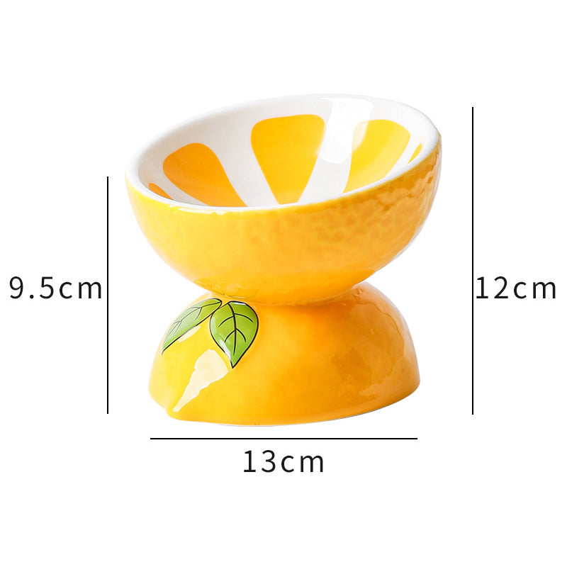 Cat Bowl Ceramic Cat Food Bowl Protects Cervical Vertebra Oblique Mouth Pet Products High Foot Bowl Cat Food Water Bowl