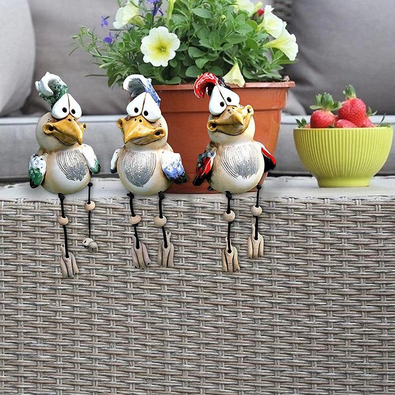 New Cute Bird Sparrow Garden Animal Statue Decorative Resin Craft Ornament