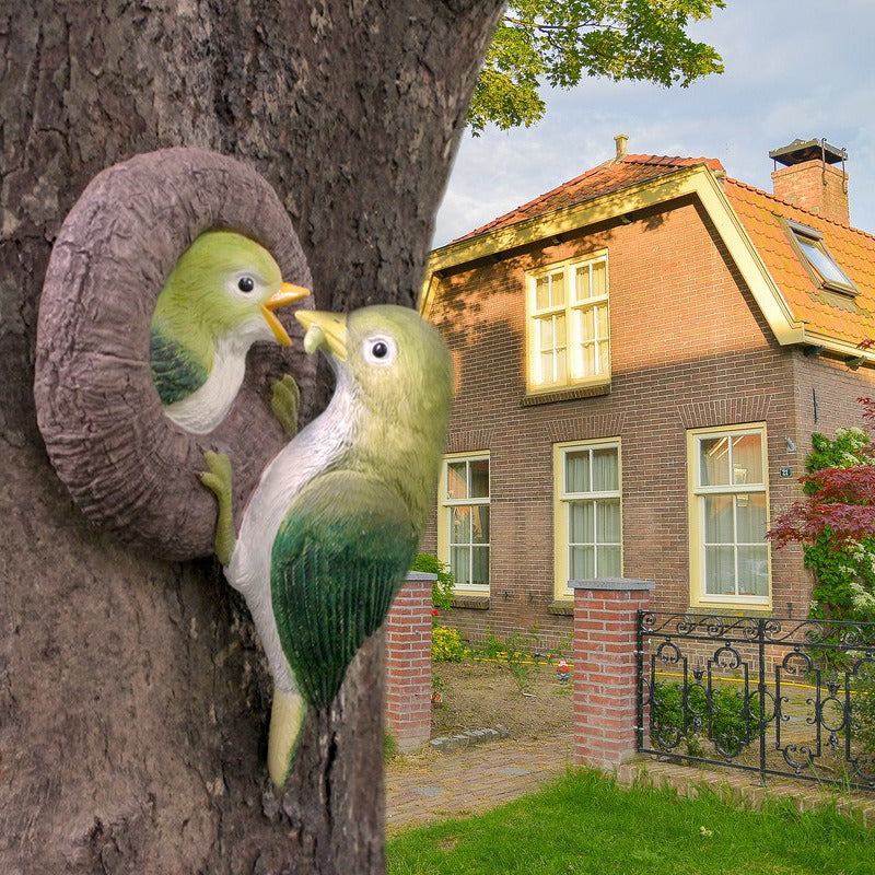 Xiuyan Bird Tree Cave Garden Resin Pendant