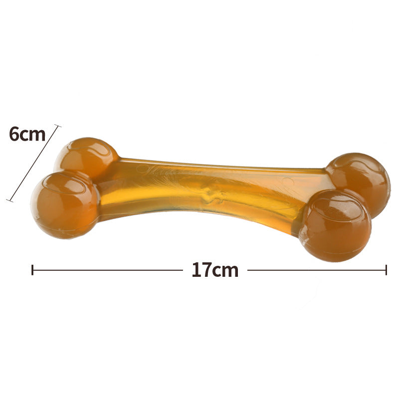 Dog Toys PU Bite-Resistant Arched Bone Beef Flavor Bone Puppy Molars Medium And Large Dog Chewing Toys