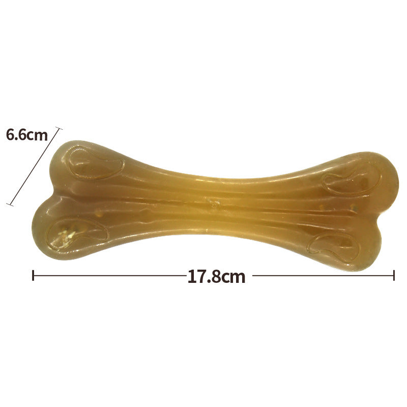 Dog Toys PU Bite-Resistant Arched Bone Beef Flavor Bone Puppy Molars Medium And Large Dog Chewing Toys