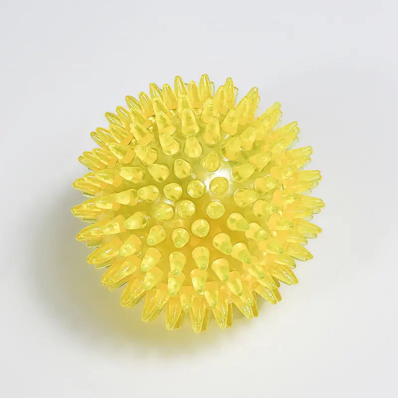 Squeaky Sounding Pet Toy Polka Dot Thorn Teeth Cleaning Ball Safe TPR Bite Resistant Chew Toy Training Interactive Play Ball