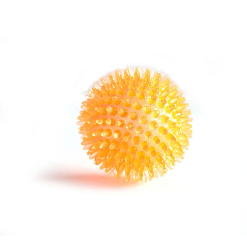 Squeaky Sounding Pet Toy Polka Dot Thorn Teeth Cleaning Ball Safe TPR Bite Resistant Chew Toy Training Interactive Play Ball