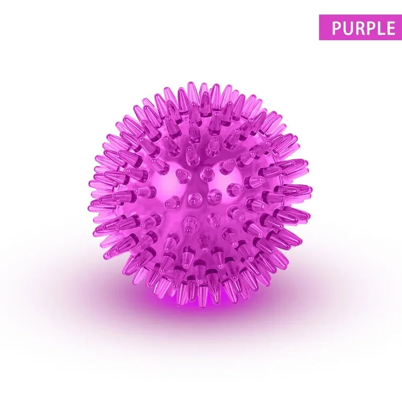Squeaky Sounding Pet Toy Polka Dot Thorn Teeth Cleaning Ball Safe TPR Bite Resistant Chew Toy Training Interactive Play Ball