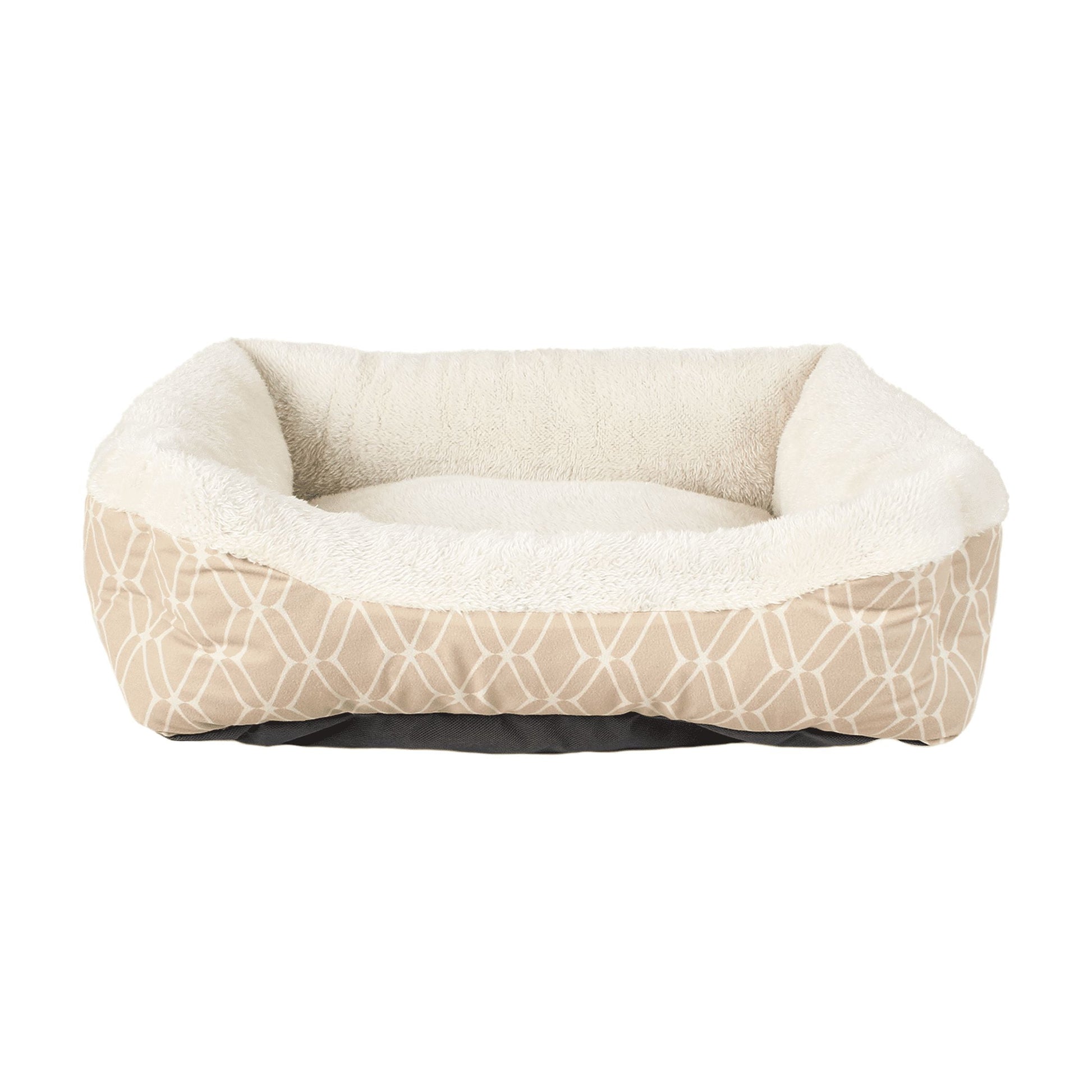 Vibrant Life Small Cozy Cuddler Pet Bed with Lattice Print for Dogs & Cats