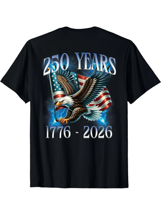 250th US Independence Commemorative Loose Fit Patriotic T-Shirt