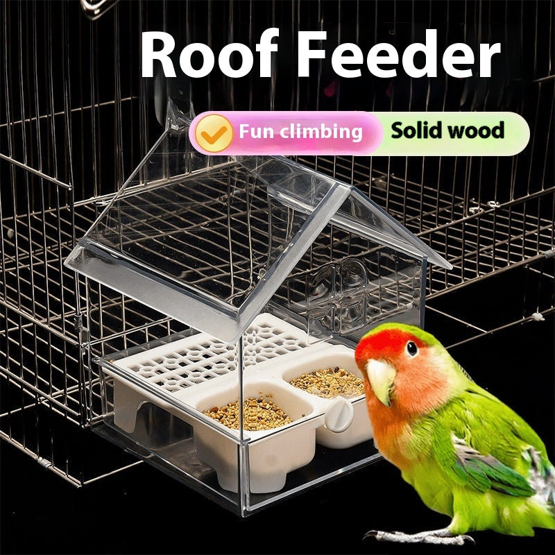 Peony Parrot Feeder Villa Transparent  ( Delivery: 7 days to 14 days )