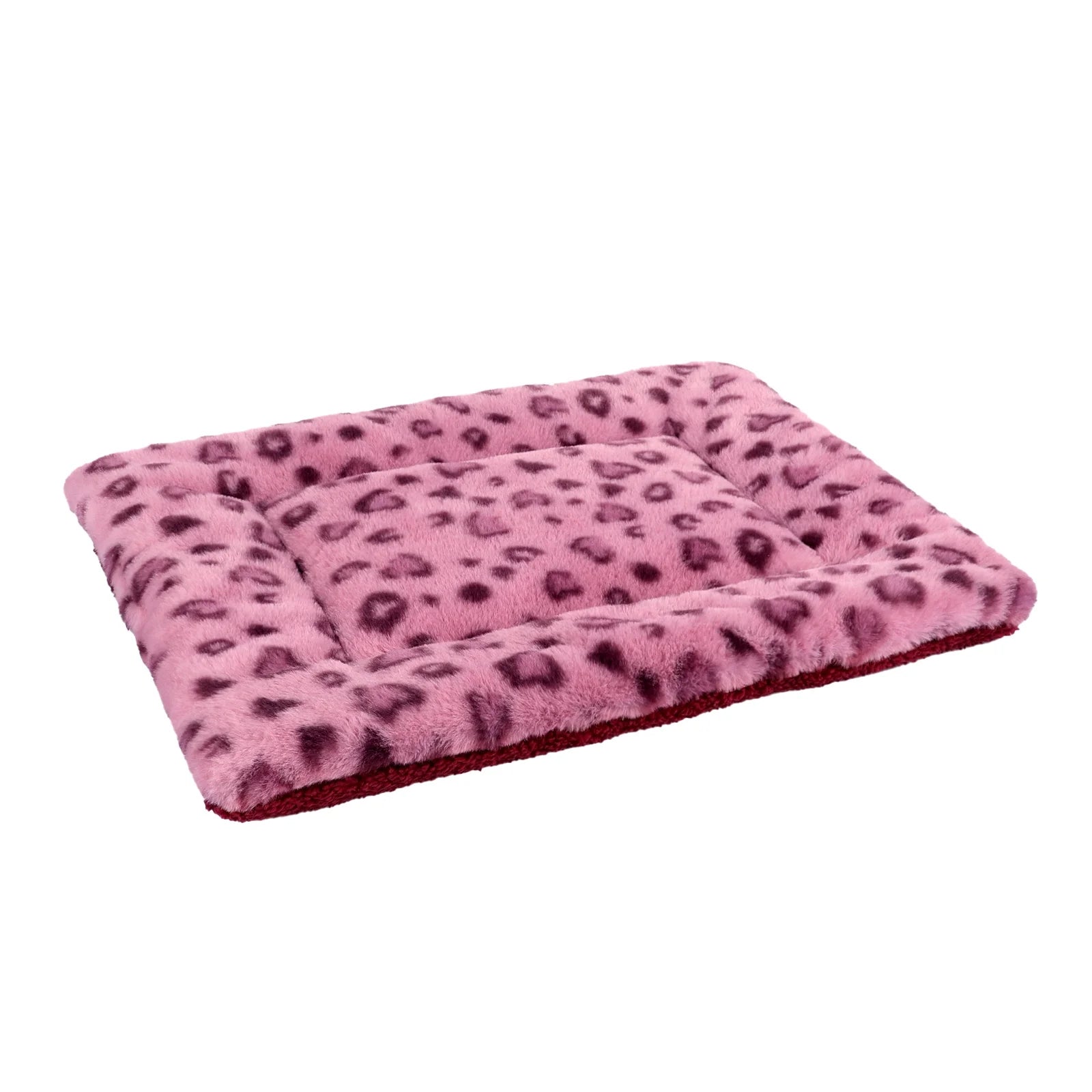 Pet Bed Crate Mat Reversible Pad Leopard Pattern for Cat Dog, Medium