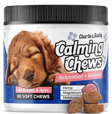 Charlie & Buddy Duck Calming Chews for Dogs with Melatonin